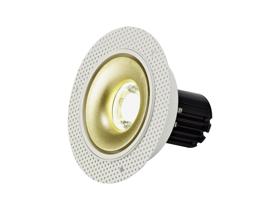 DM201106  Bolor T 10 Tridonic Powered 10W 4000K 810lm 36° CRI>90 LED Engine White/Gold Trimless Fixed Recessed Spotlight; IP20